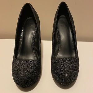 Size 8.5 Mix No 6 Black Sparkle Heels